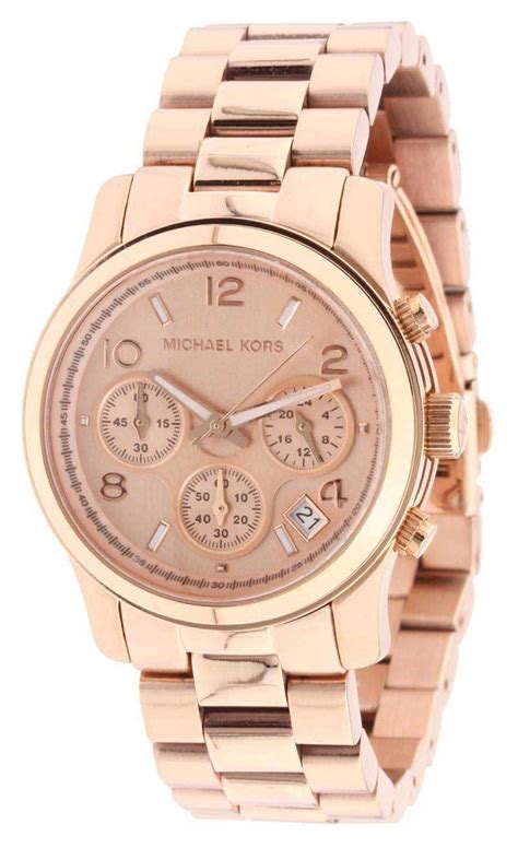 michael kors black face watch rose gold|rose gold mk watch women's.